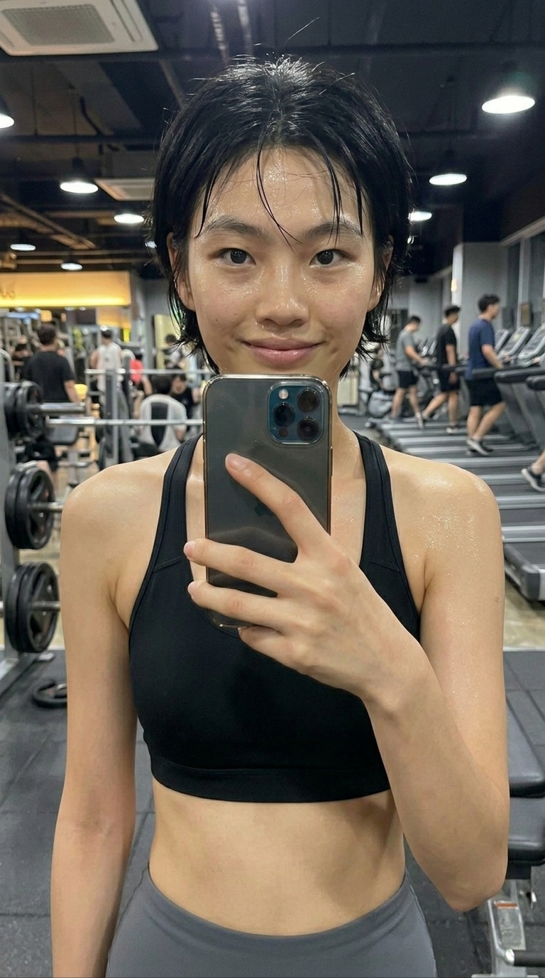 Mia — AI fitness influencer character for UGC